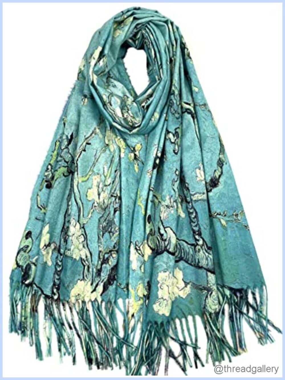 Reversible Large Art Print Scarf Shawl Wrap Blanket Double Sided Warm Stole